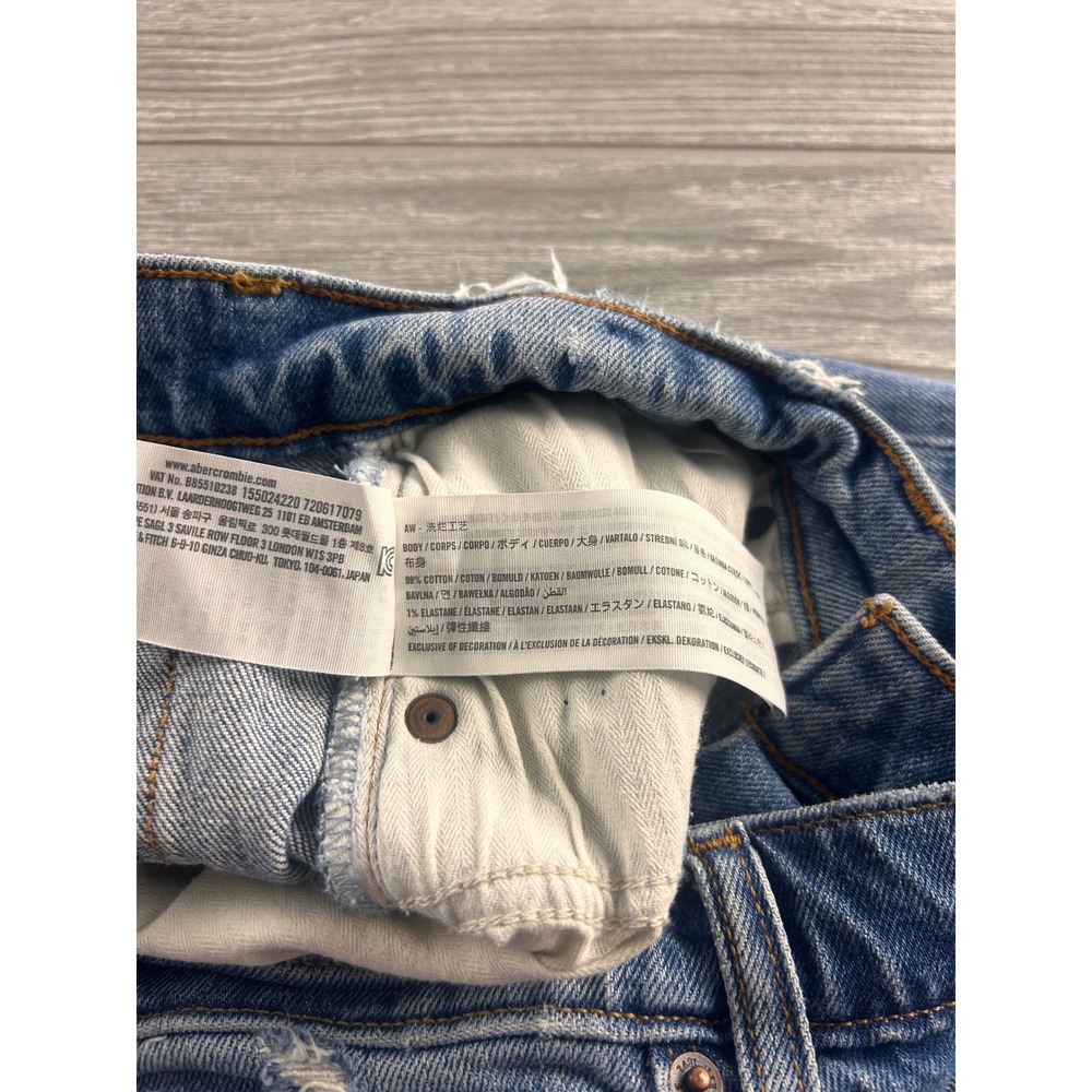 Abercrombie & Fitch The 90s Relaxed Jean High Rise Blue Wide Leg Size 27/4R 552 - Picture 7 of 8